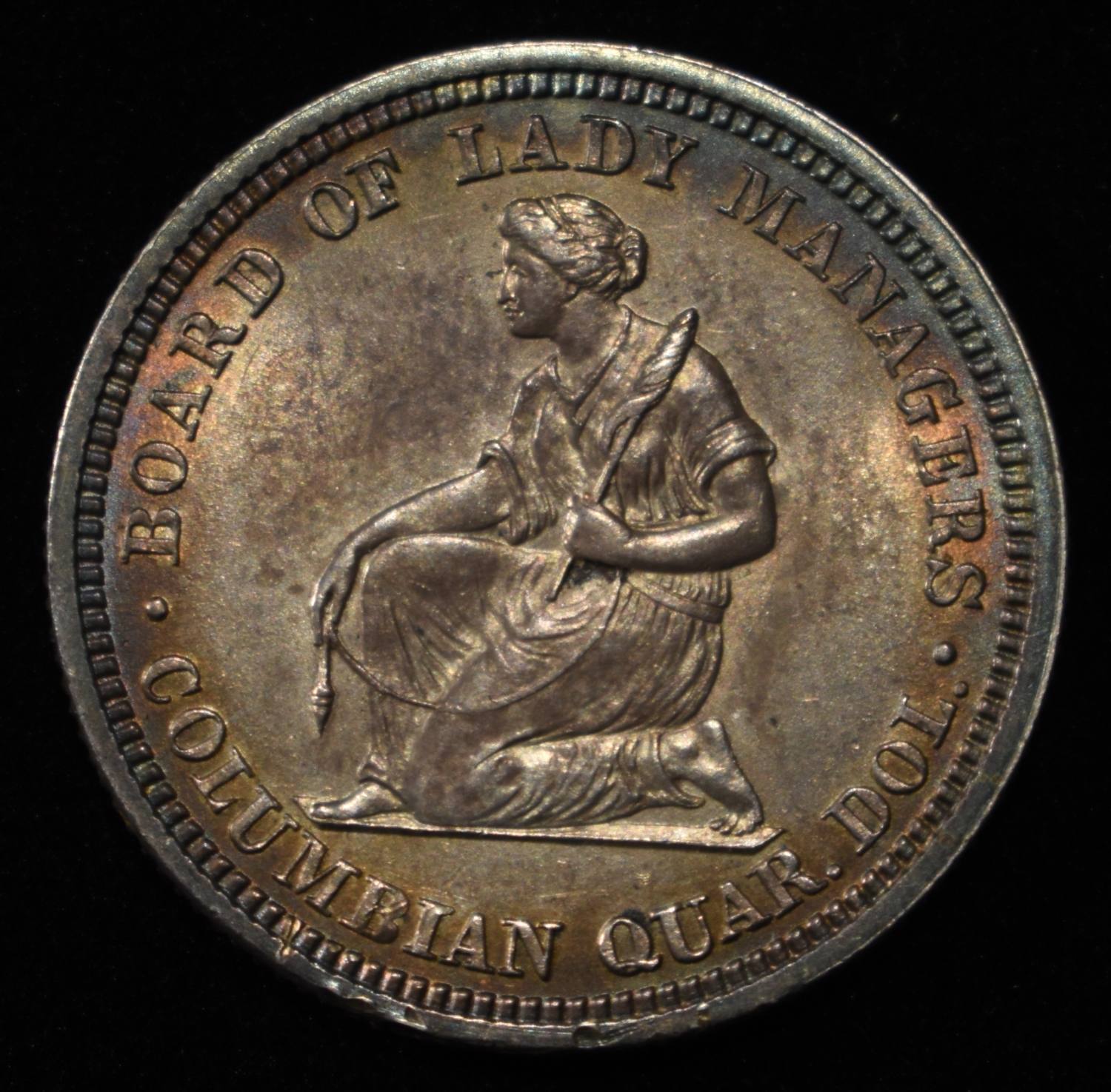 1893 25C ISABELLA COMMEM GEM ORIG UNC
