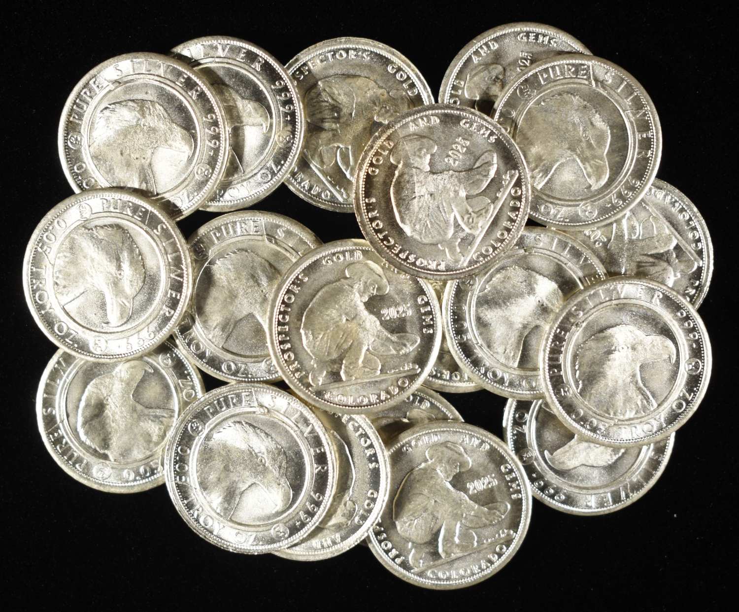 (20) 0.05 OZ .999 SILVER ROUNDS