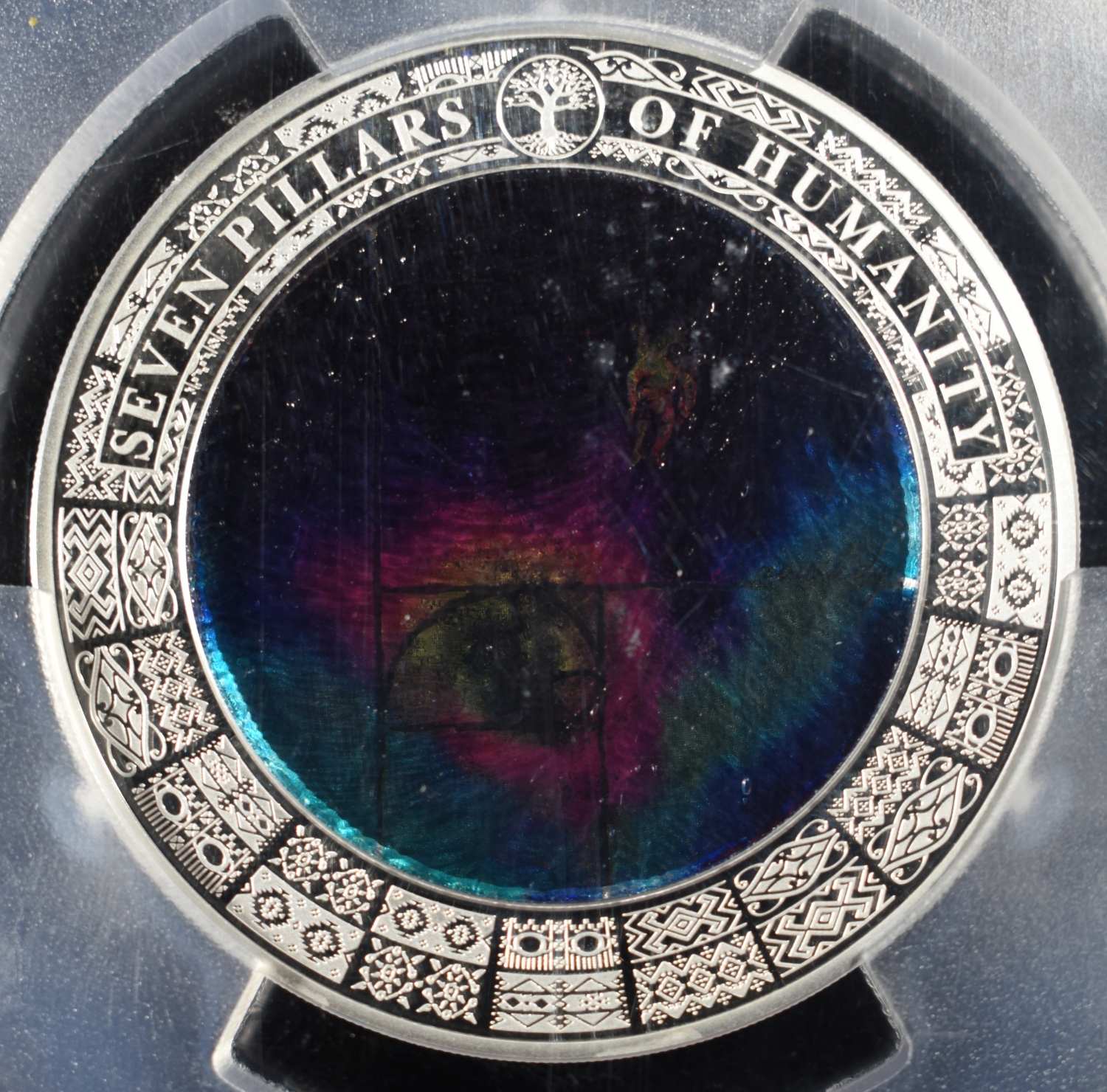 2025 COOK IS. COLORIZED GLASS & SILVER PCGS MS70
