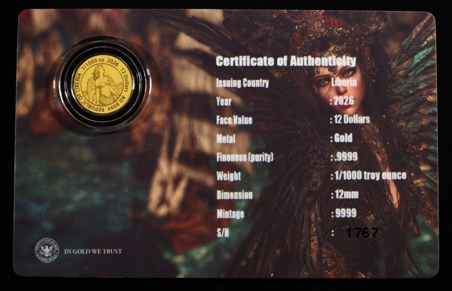 (5) SIREN 2026 $12 GOLD 1/1000TH OZ