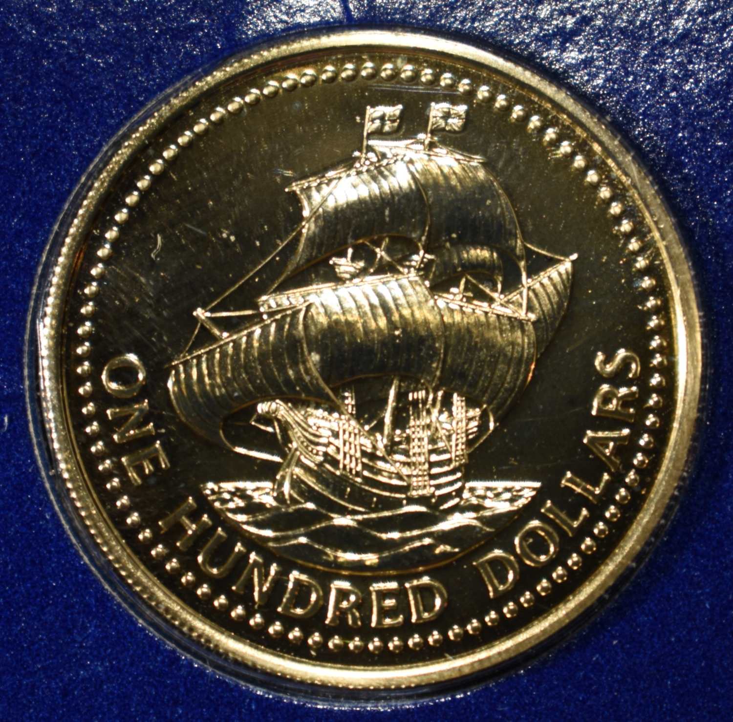 1975 $100 BARBADOS GOLD .0998 AGW
