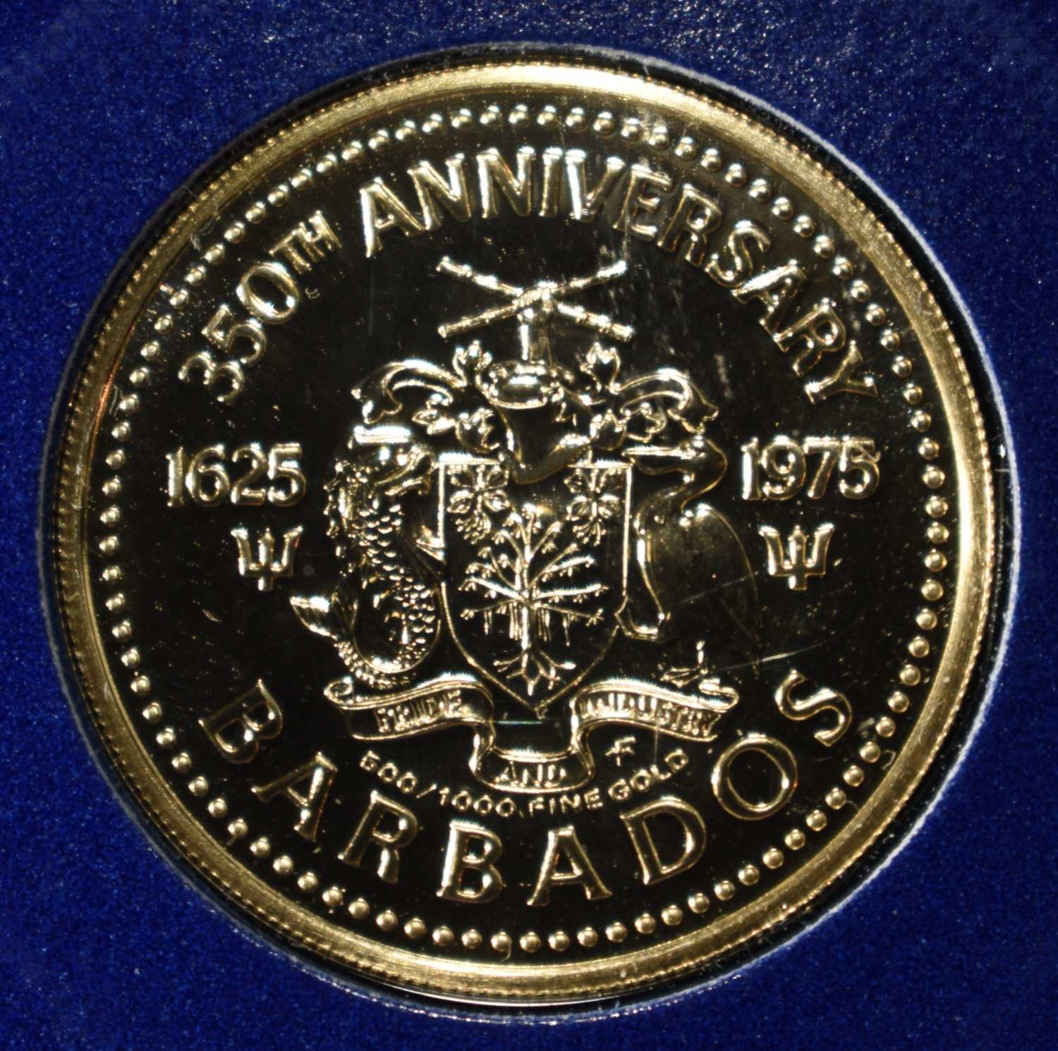1975 $100 BARBADOS GOLD .0998 AGW