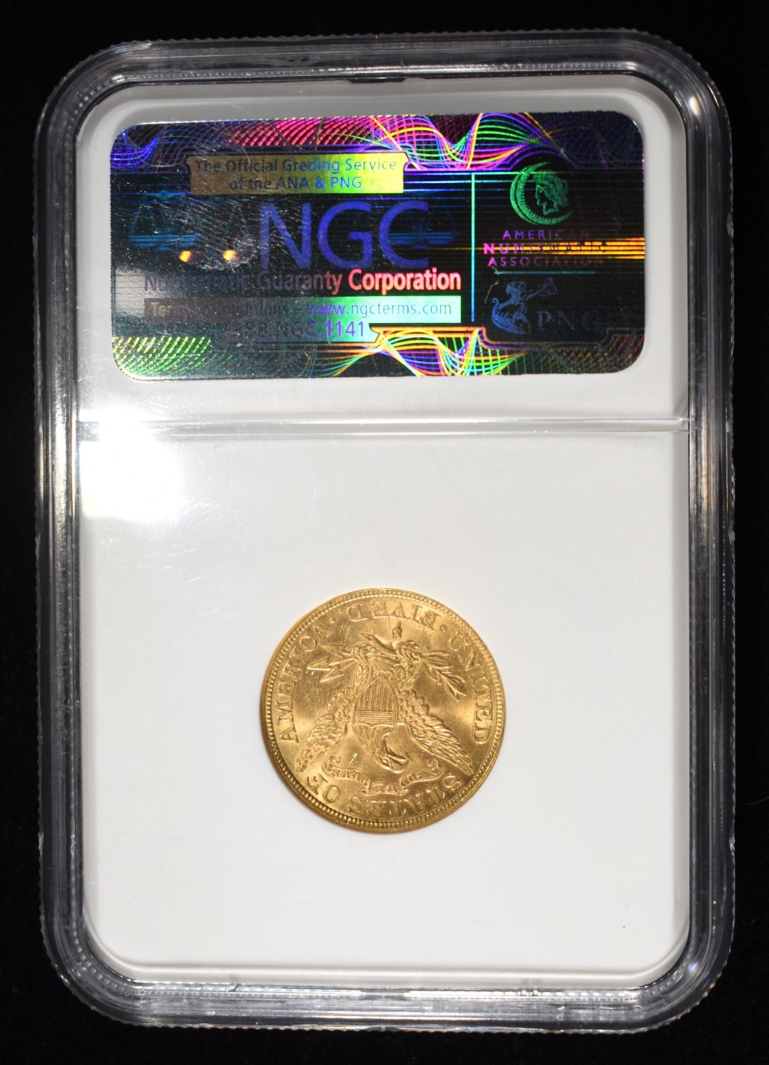1882-S $5 GOLD LIBERTY NGC MS-63