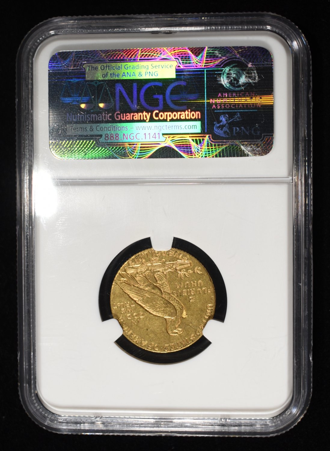 1908 $5 GOLD INDIAN NGC MS-61