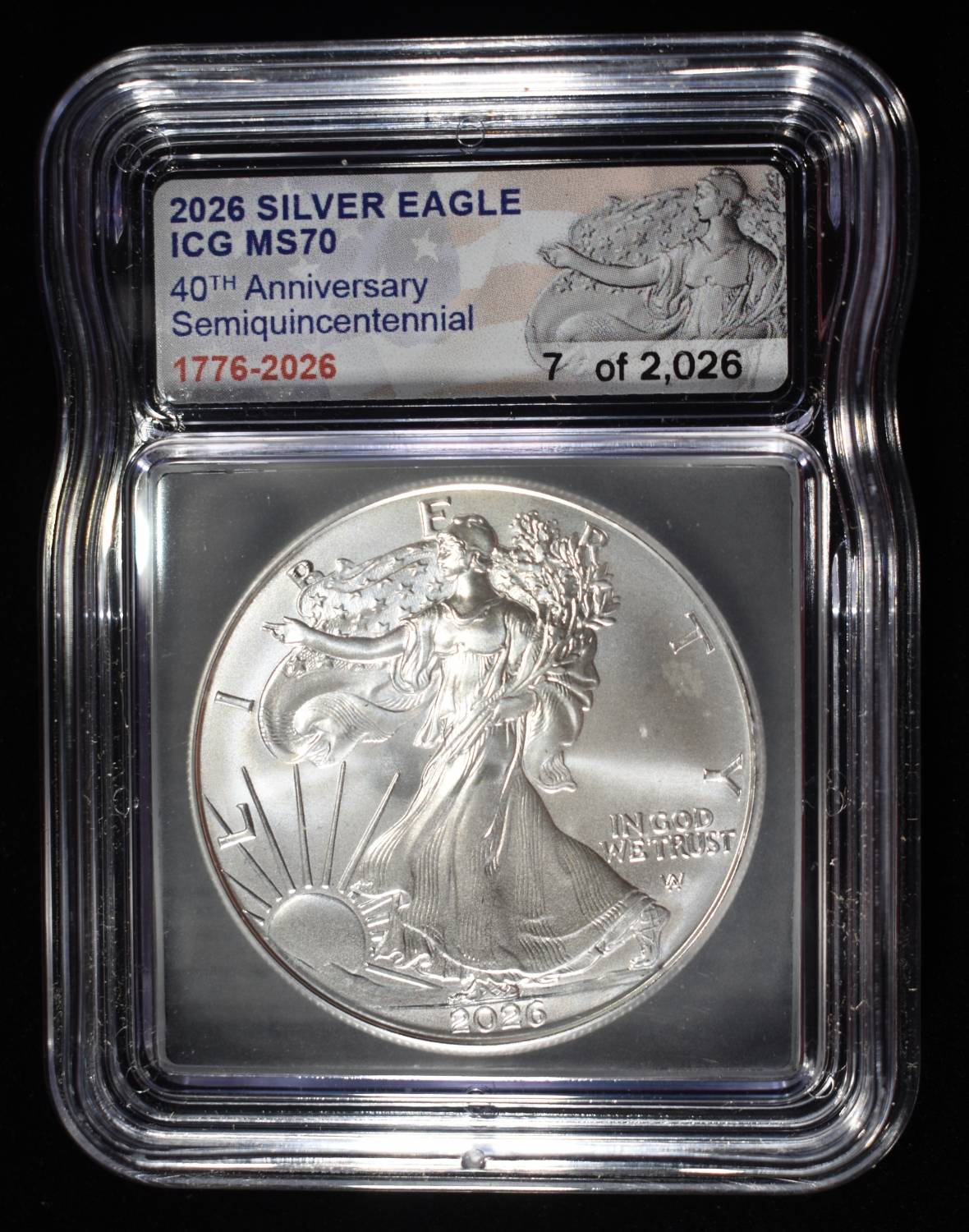 2026 AMERICAN SILVER EAGLE ICG MS70