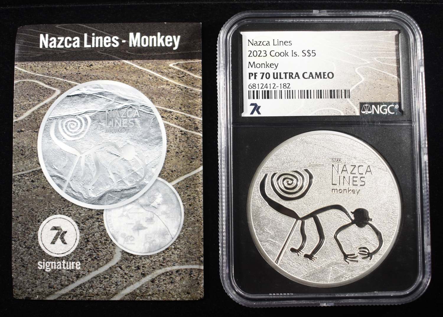 2023 COOK IS. NAZCA LINES MONKEY NGC PF70 UCAM