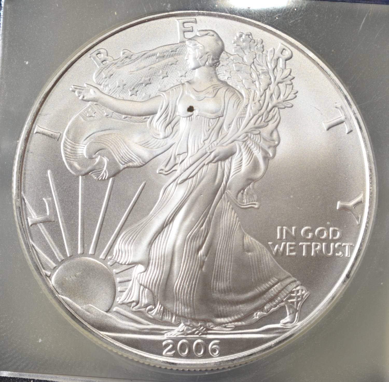 2006 AMERICAN SILVER EAGLE ICG MS69
