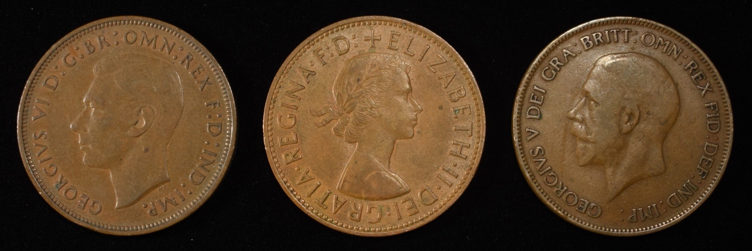 (50) GREAT BRITAIN ONE PENNY COINS