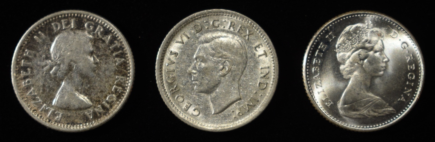 (20) 80% SILVER CANADIAN DIMES