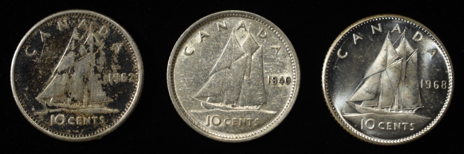 (20) 80% SILVER CANADIAN DIMES