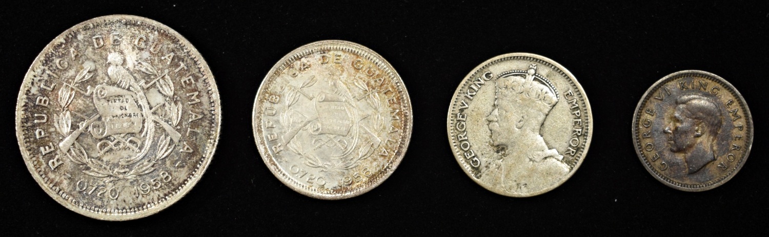 MIXED FOREIGN 25-75% SILVER COIN LOT ASW 1.05