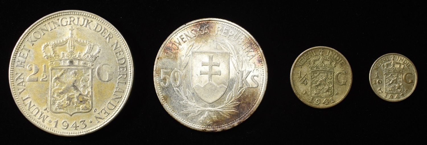 MIXED FOREIGN 70-72% SILVER COIN LOT ASW 1.05