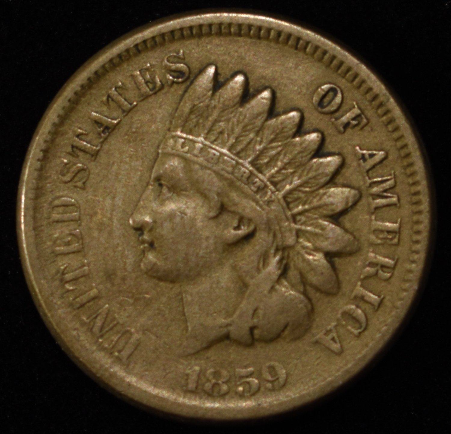1859 INDIAN HEAD CENT XF