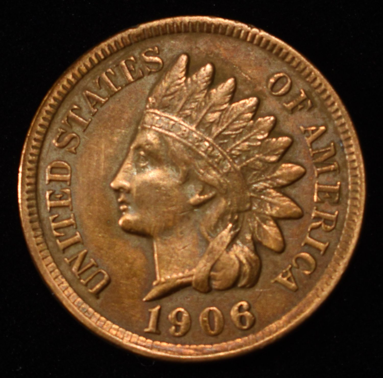1906 INDIAN HEAD CENT GEM BU RD