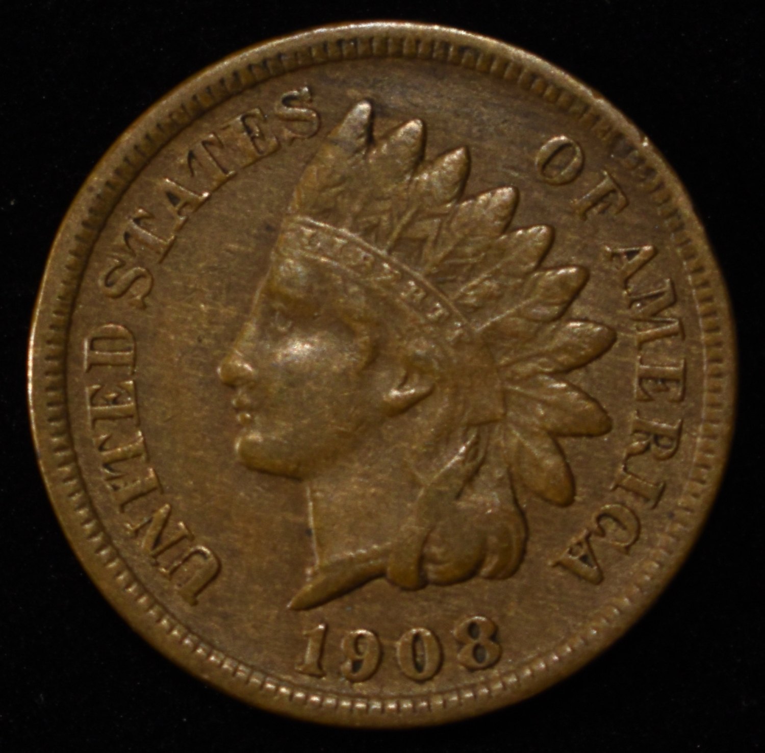 1908-S INDIAN HEAD CENT XF