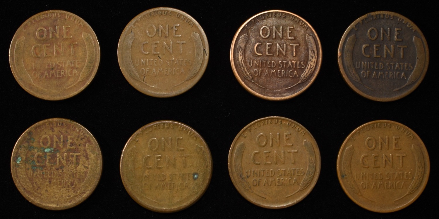 8 NICE EARLY SEMIKEY WHEAT CENTS