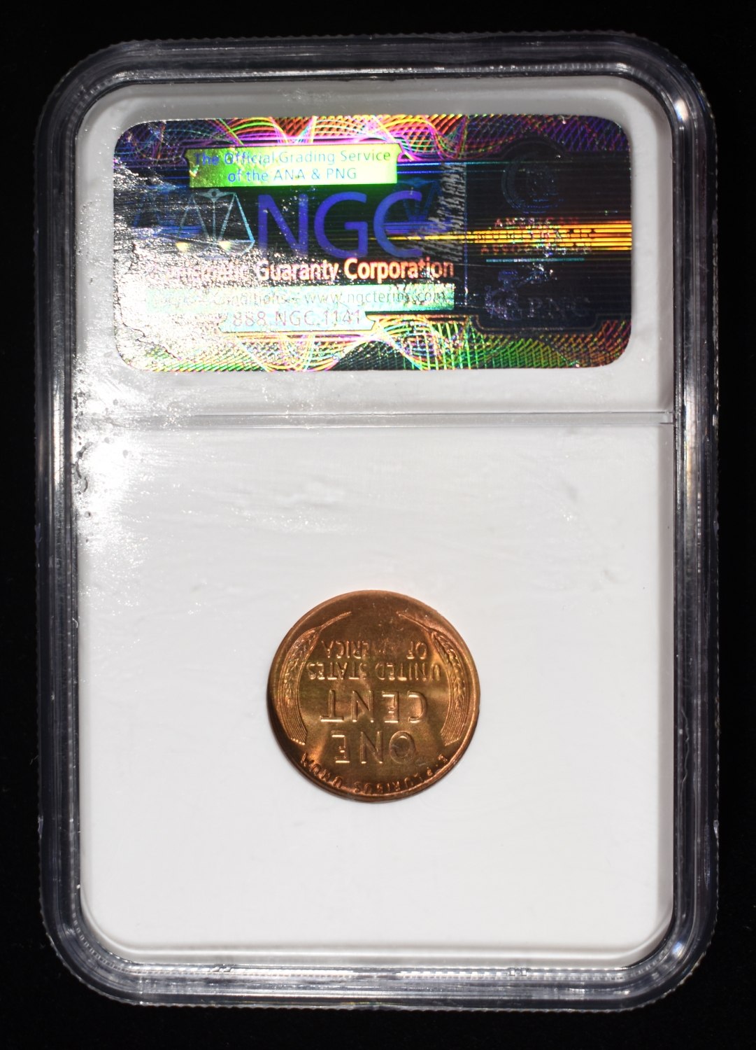 1955-S WHEAT CENT NGC MS67 RD