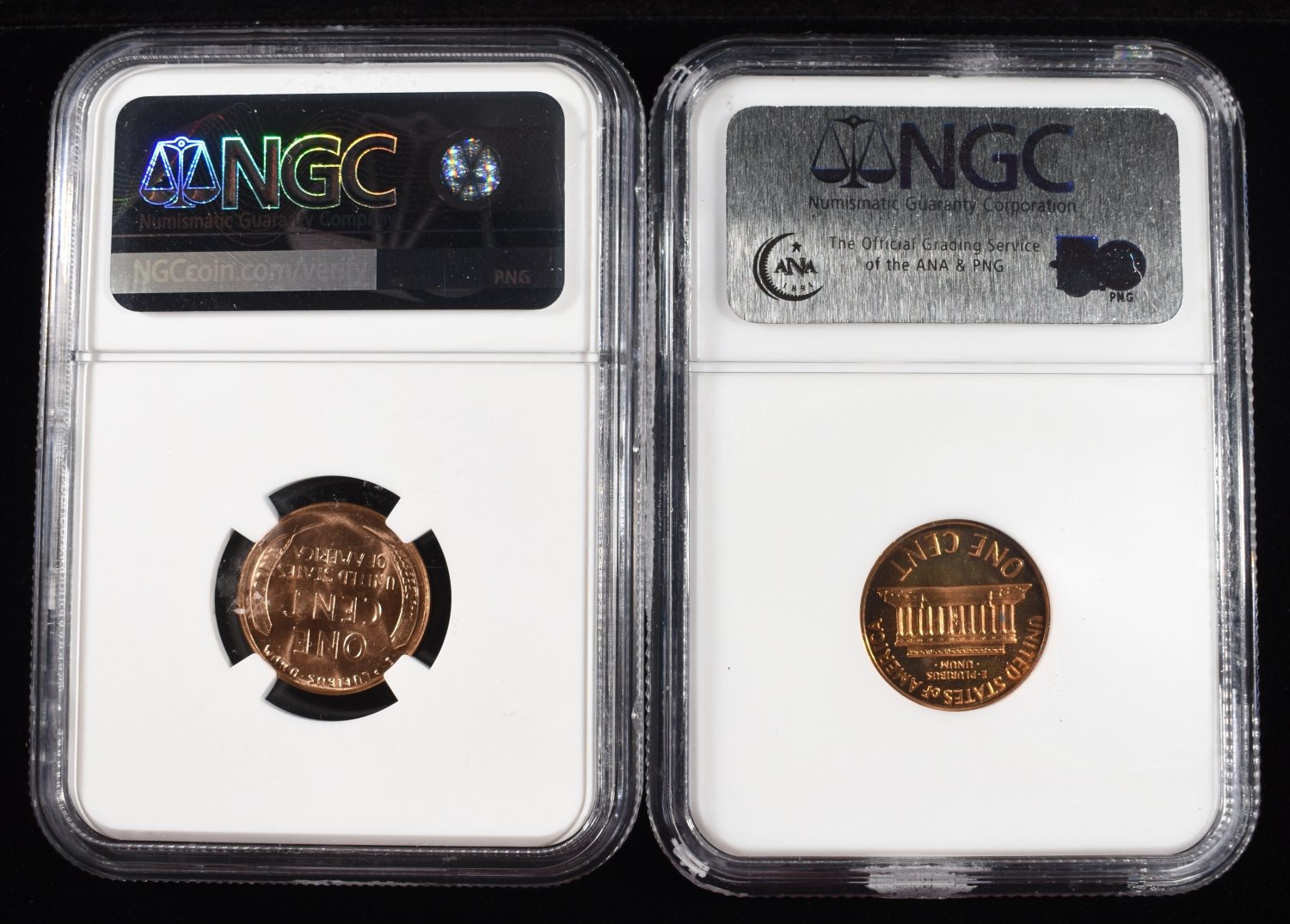 (2) GRADED LINCOLN CENTS
