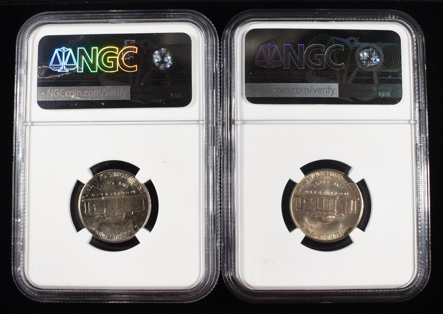1946-S & 1951-S JEFFERSON NICKELS NGC MS66