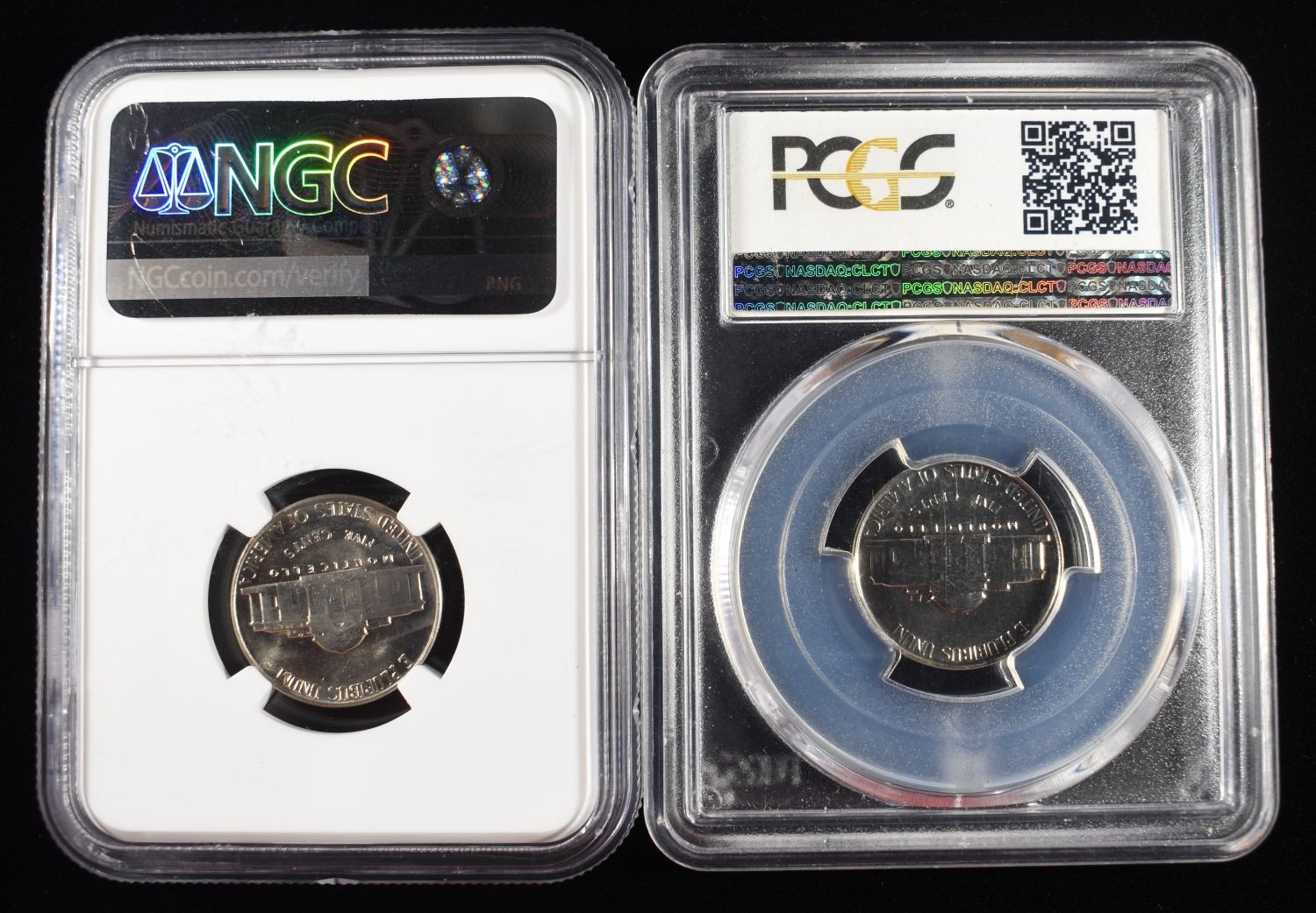 (2) GRADED JEFFERSON NICKELS
