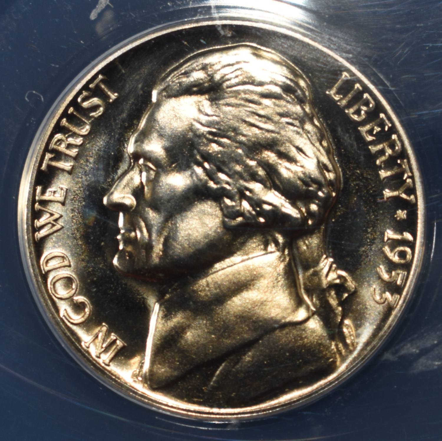 1953 JEFFERSON NICKEL ANACS PF67
