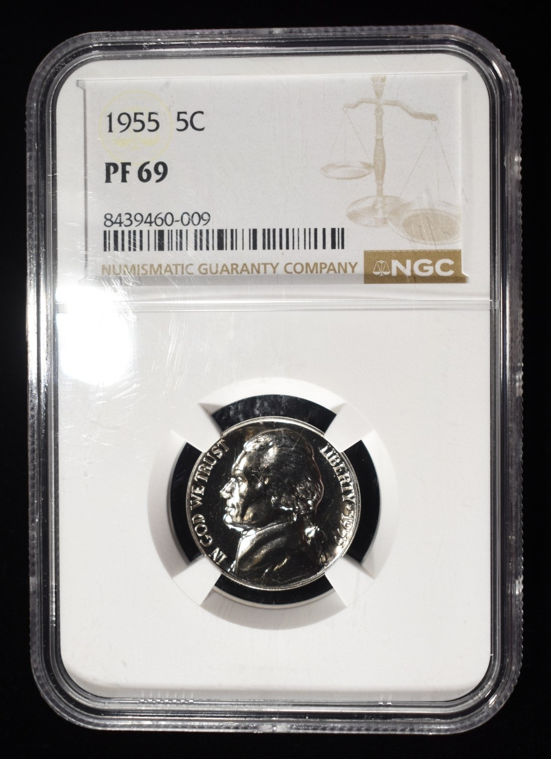 1955 JEFFERSON NICKEL NGC PF69