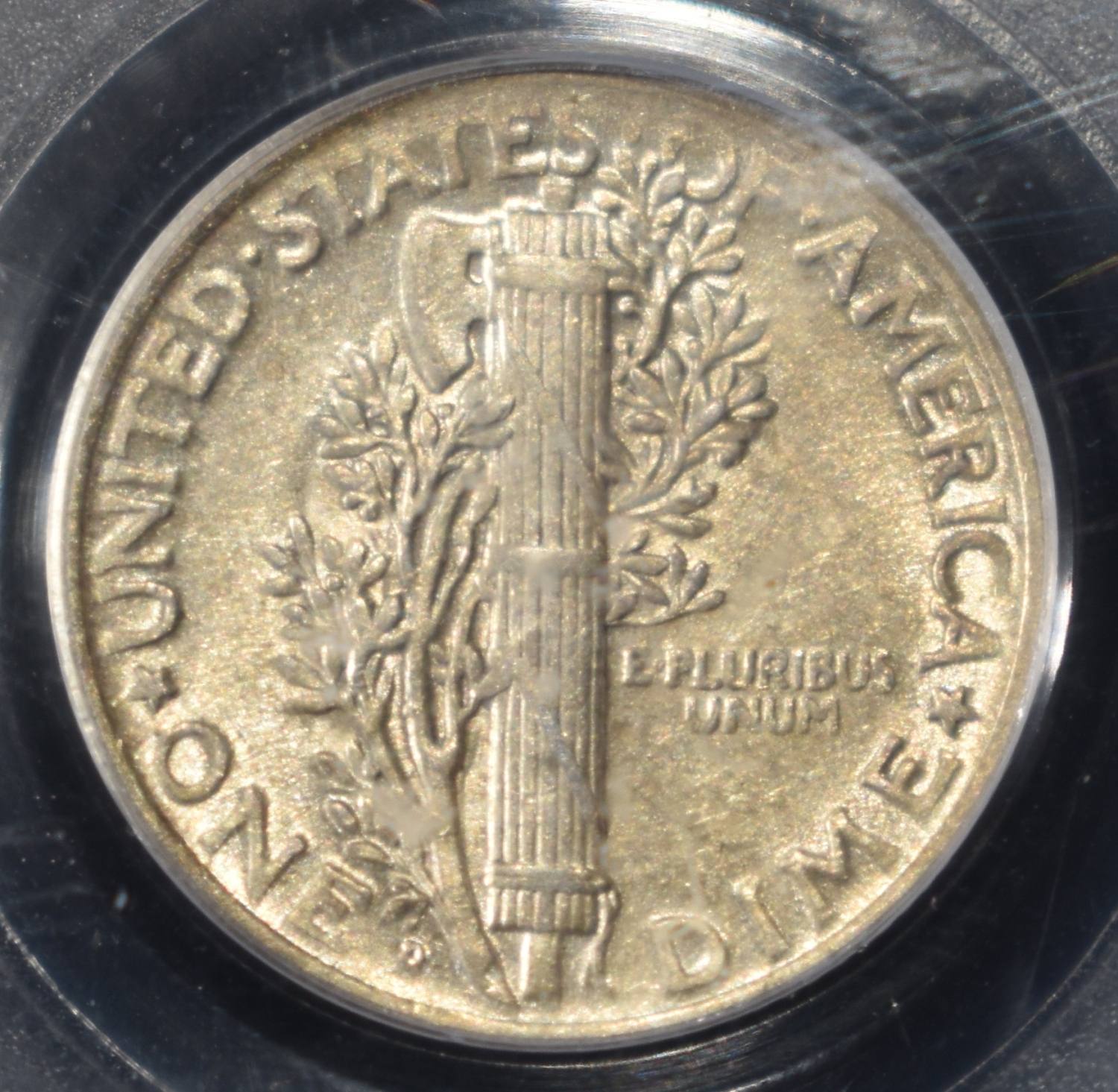 1926-D MERCURY DIME PCGS AU50
