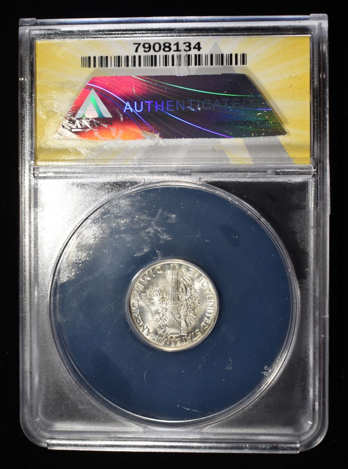 1940-D MERCURY DIME ANACS MS66