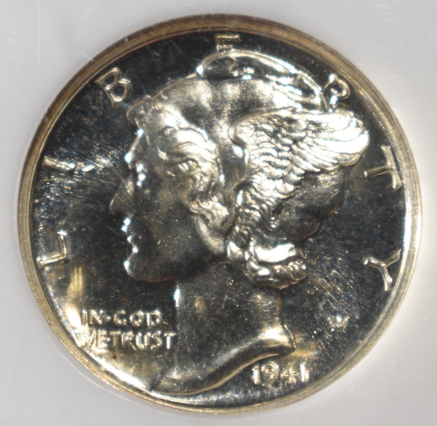 1941 MERCURY DIME NGC PF65
