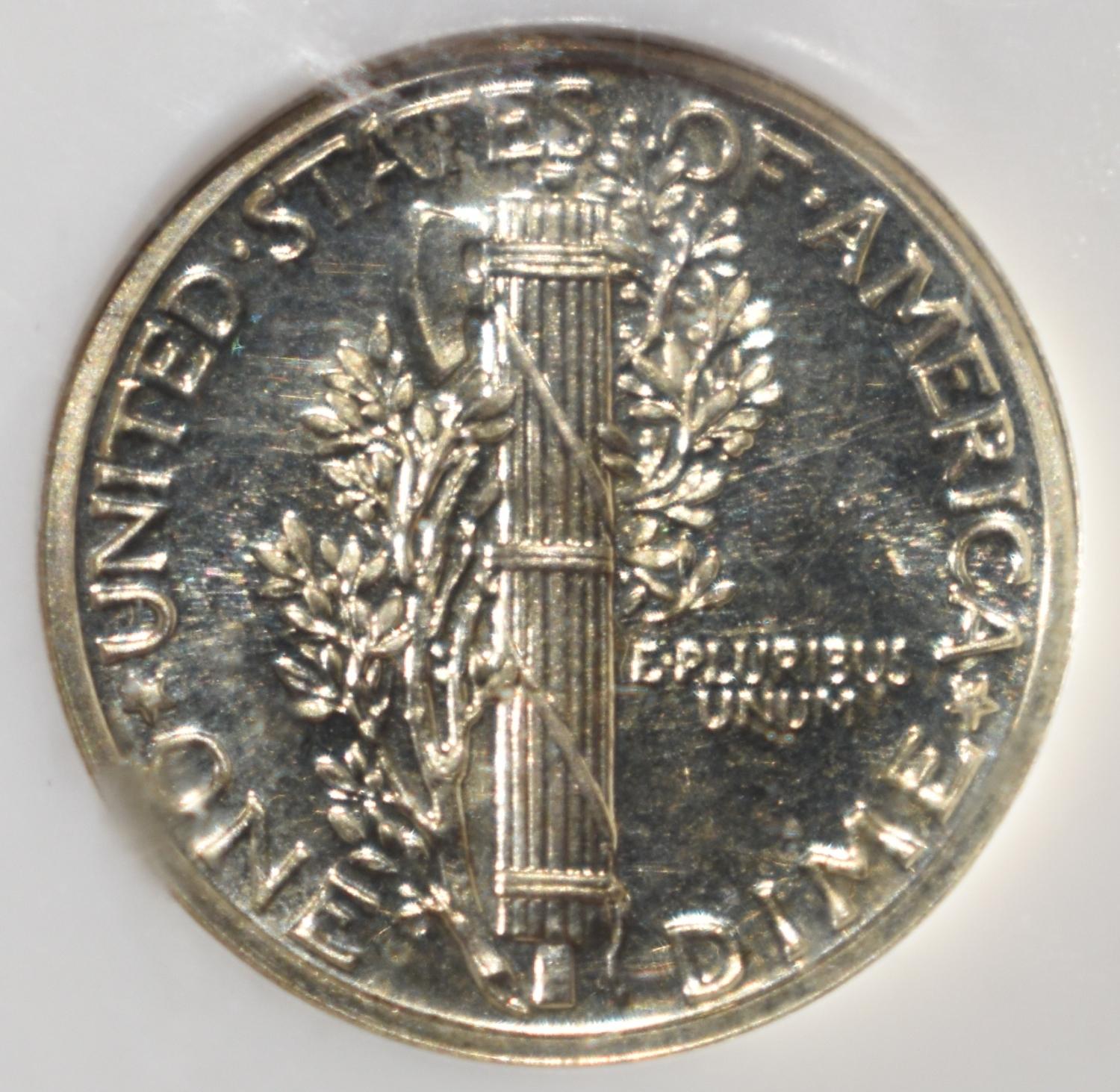 1941 MERCURY DIME NGC PF65