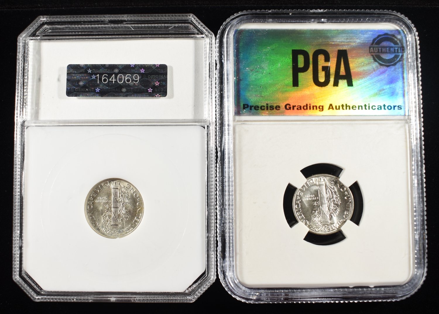 (2) GRADED MERCUY DIMES