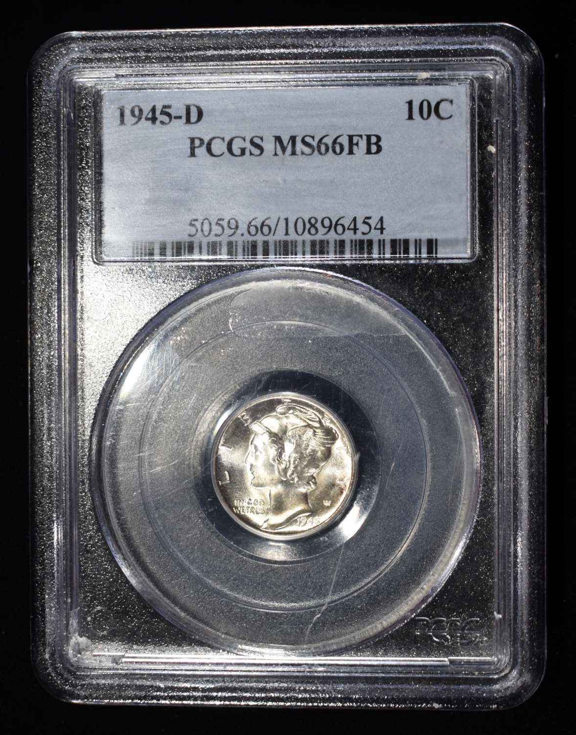 1945-D MERCURY DIME PCGS MS66FB