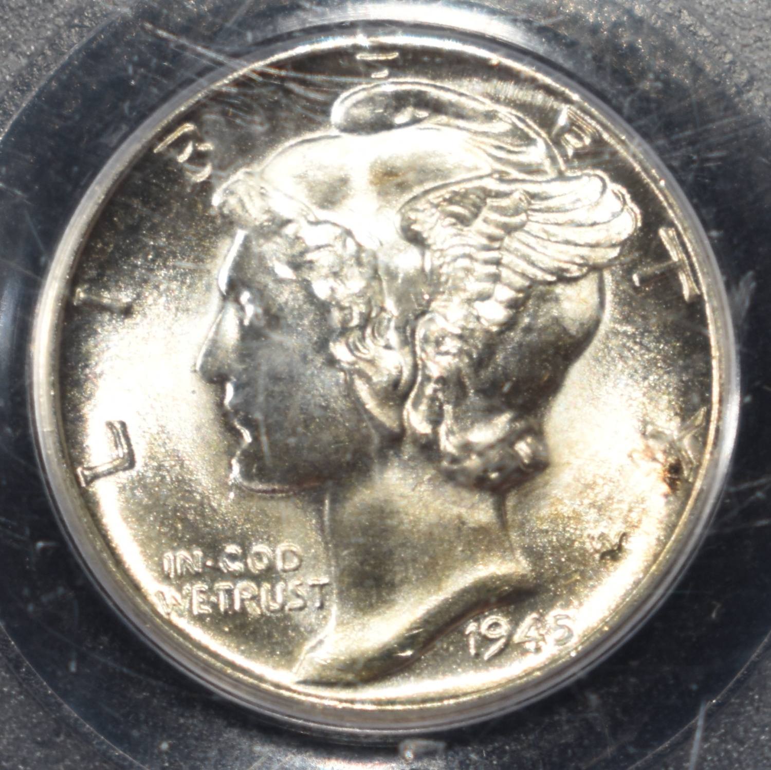 1945-D MERCURY DIME PCGS MS66FB