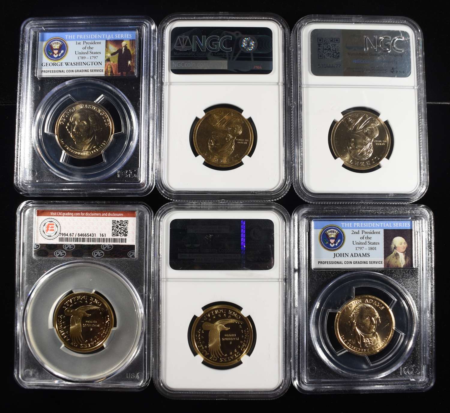 (6) GRADED DOLLARS