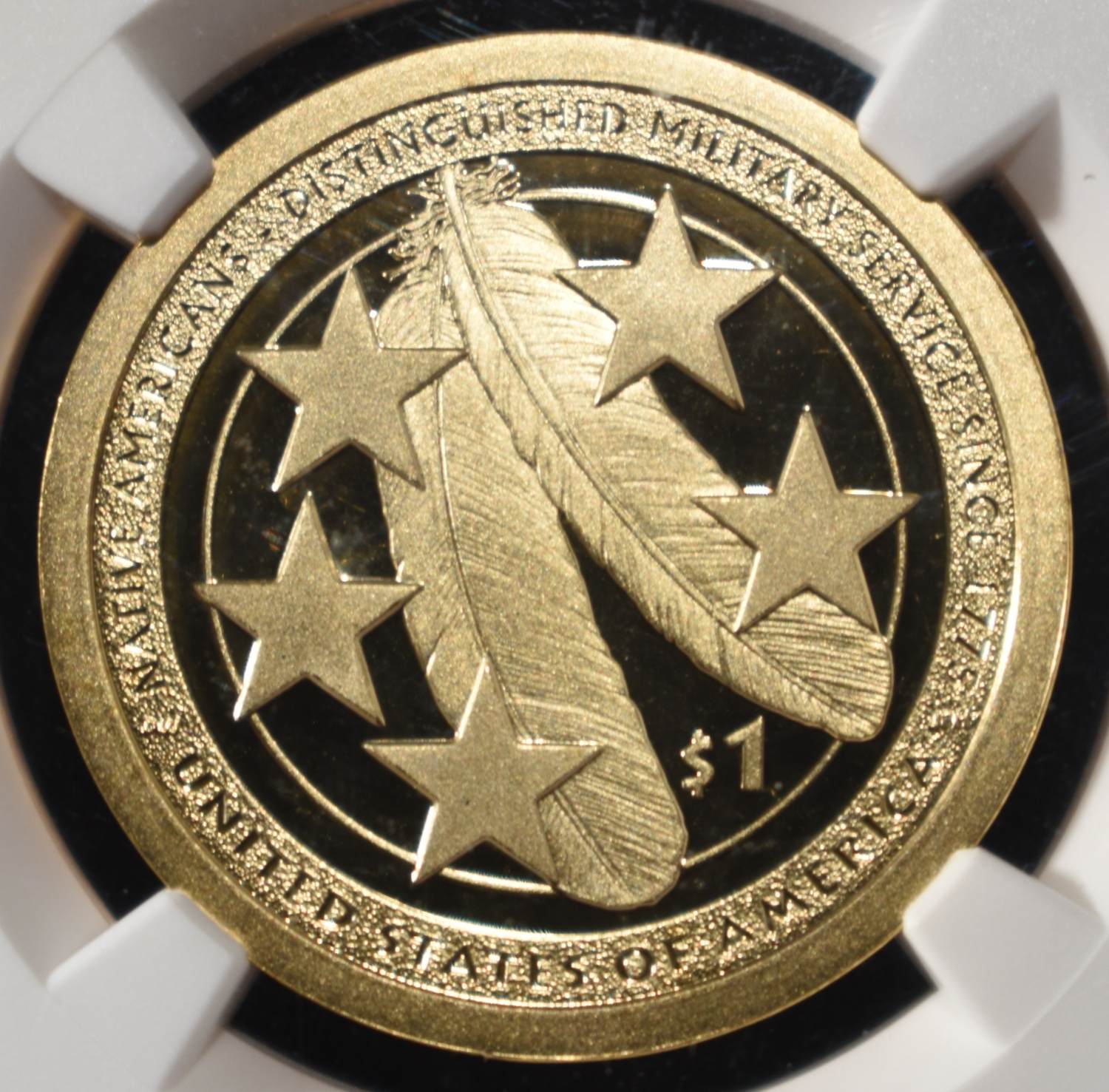 2021-S SACAGAWEA $1 MILITARY- NGC PF70