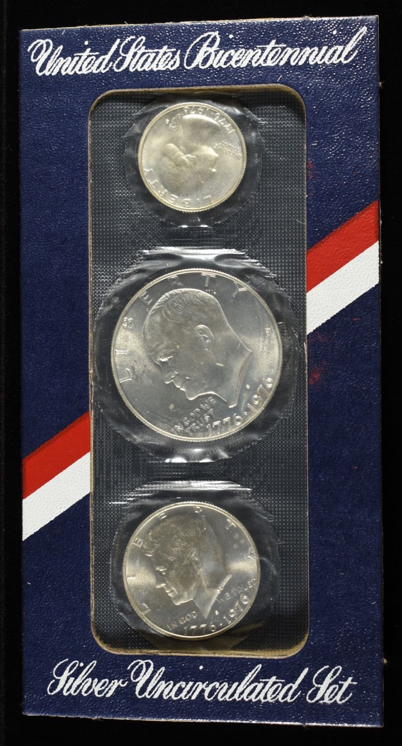 1976 SILVER 3 COIN UNCIRCULATED SET