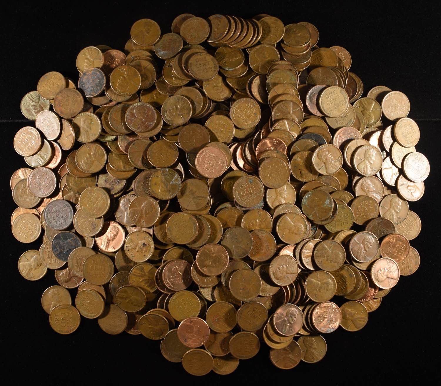 (500) 40'S & 50'S WHEAT CENTS