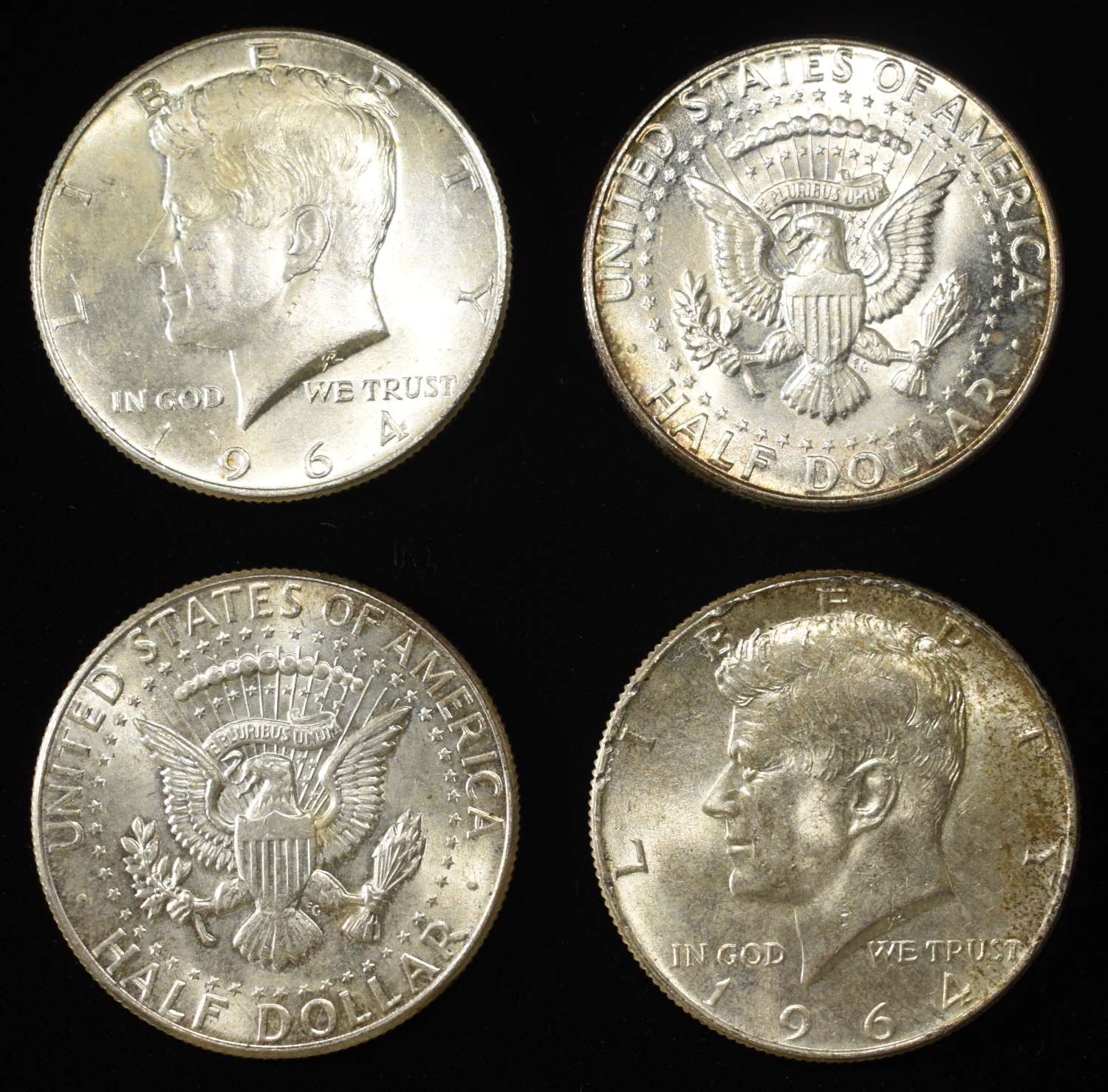 (10) 90% SILVER KENNEDY HALF DOLLARS