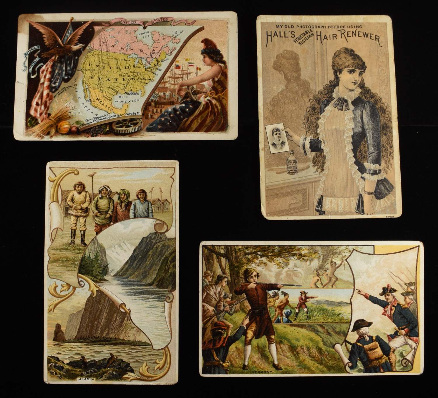 (4) VINTAGE ADVERTISMENTS CARDS