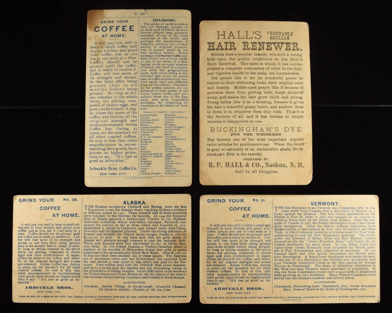 (4) VINTAGE ADVERTISMENTS CARDS