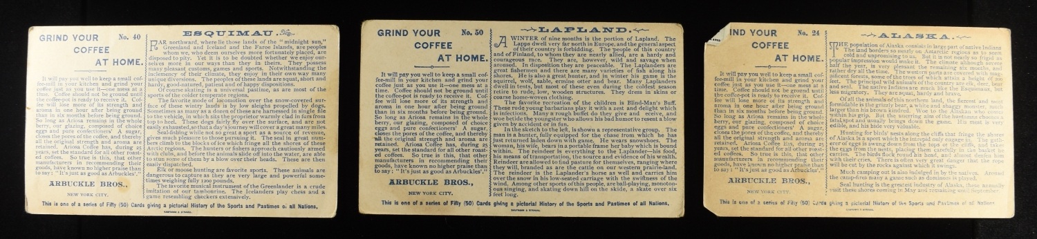 (3) VINTAGE ADVERTISMENTS CARDS