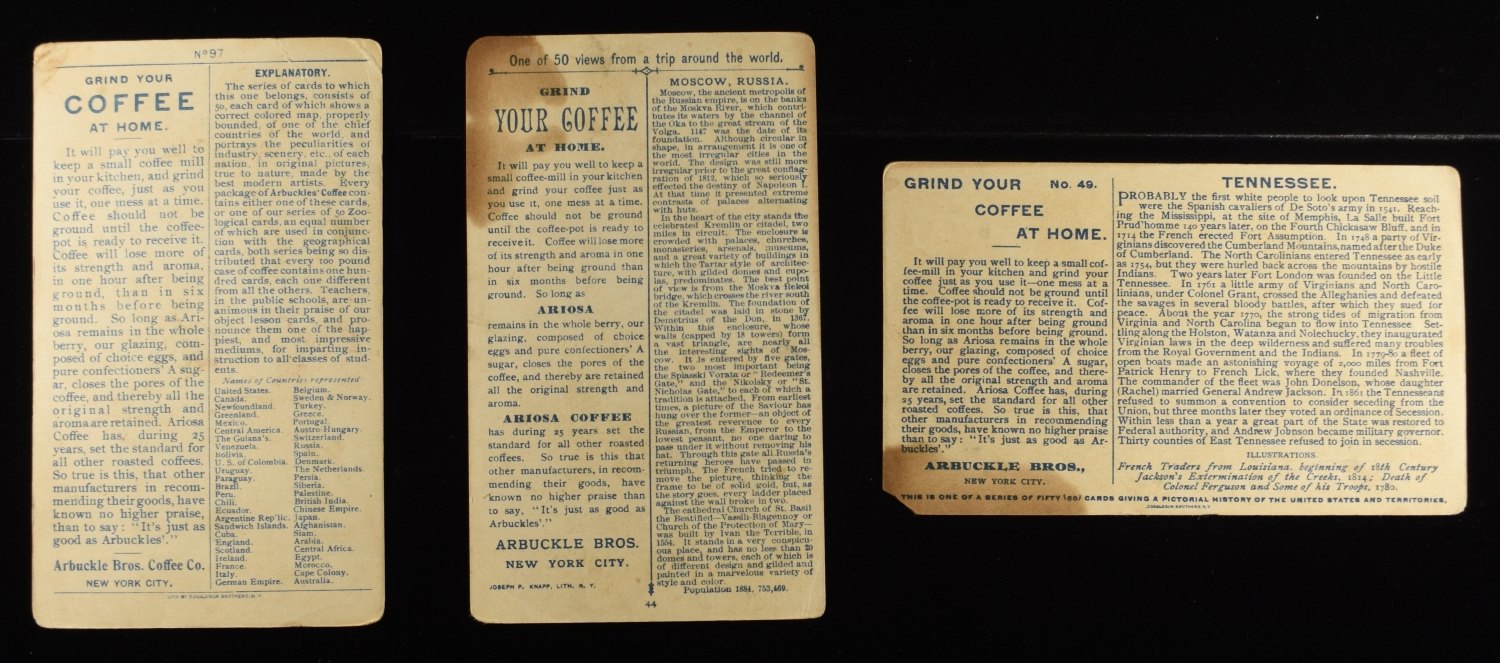 (3) VINTAGE ADVERTISMENTS CARDS
