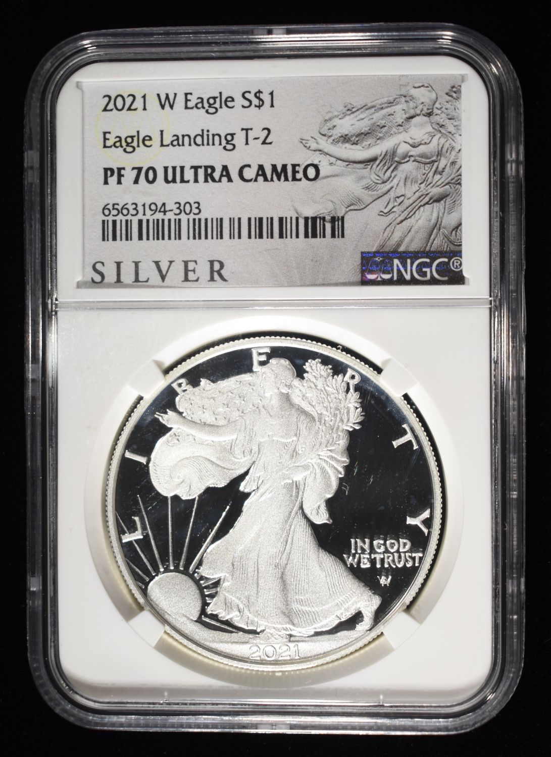 2021-W T-2 PROOF SILVER EAGLE NGC PF70 ULTRA CAMEO