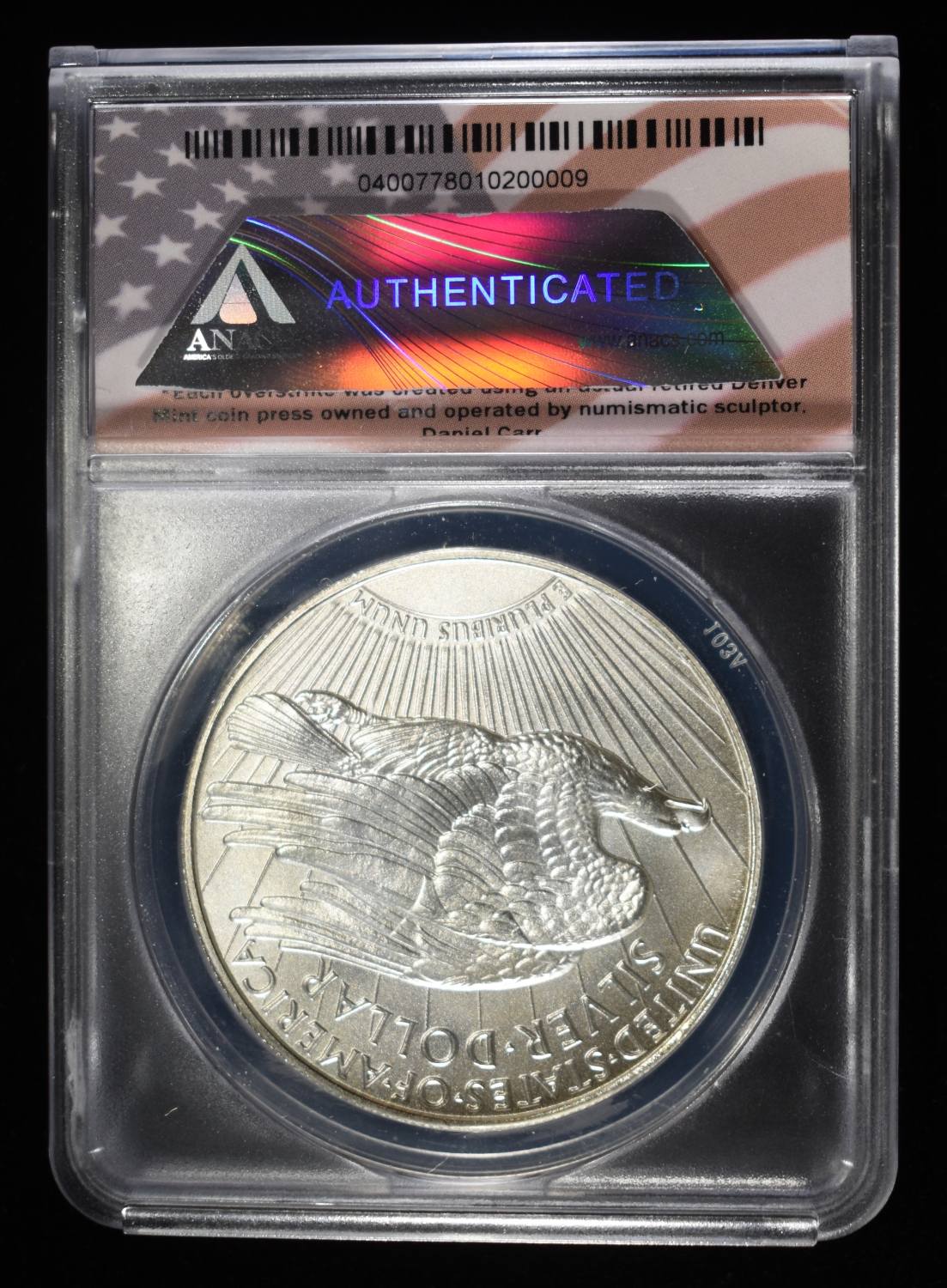 "1776-2026" CONCEPT DOLLAR 1 OZ .999 ANACS MS69