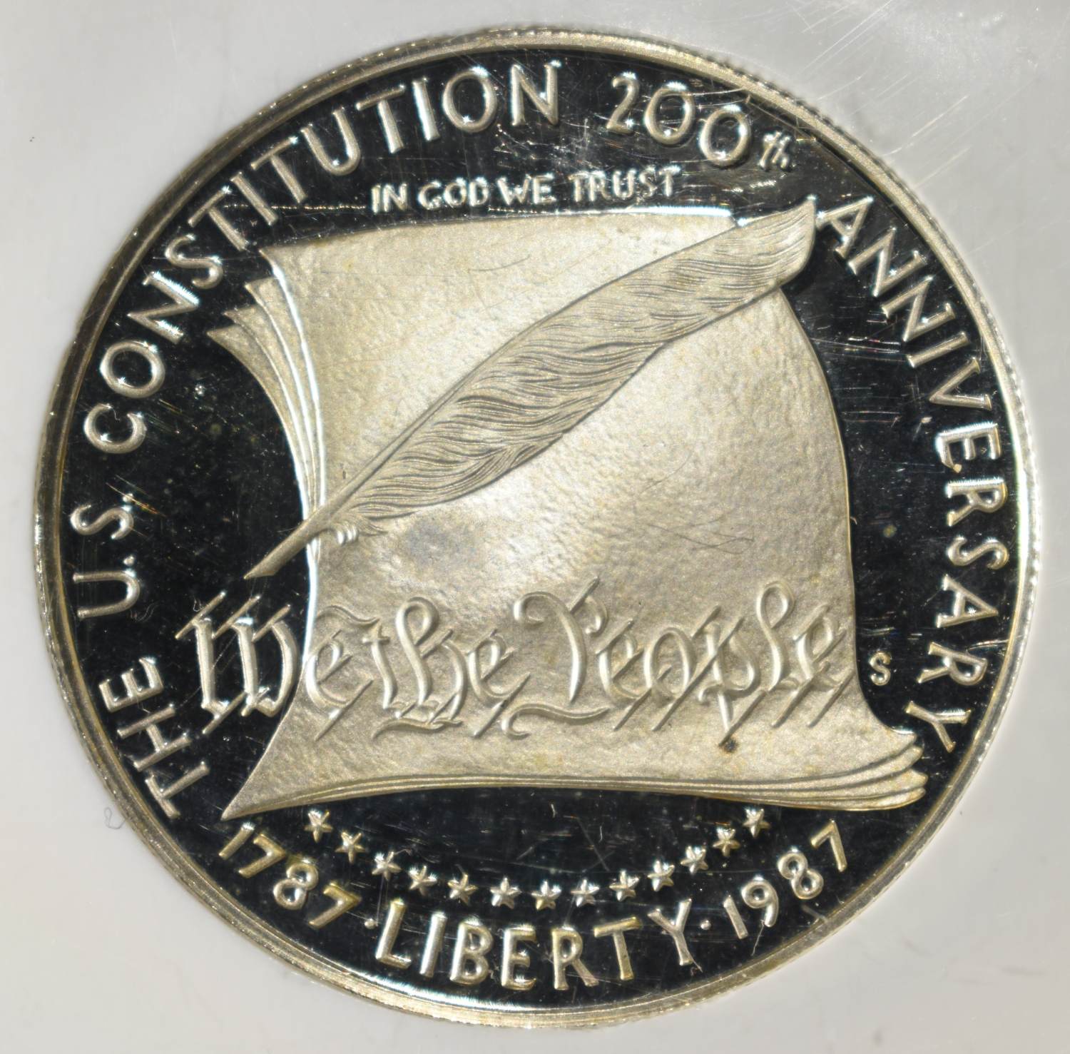 1987-S $1 COMMEM PCI PERFECT GEM PROOF DCAM