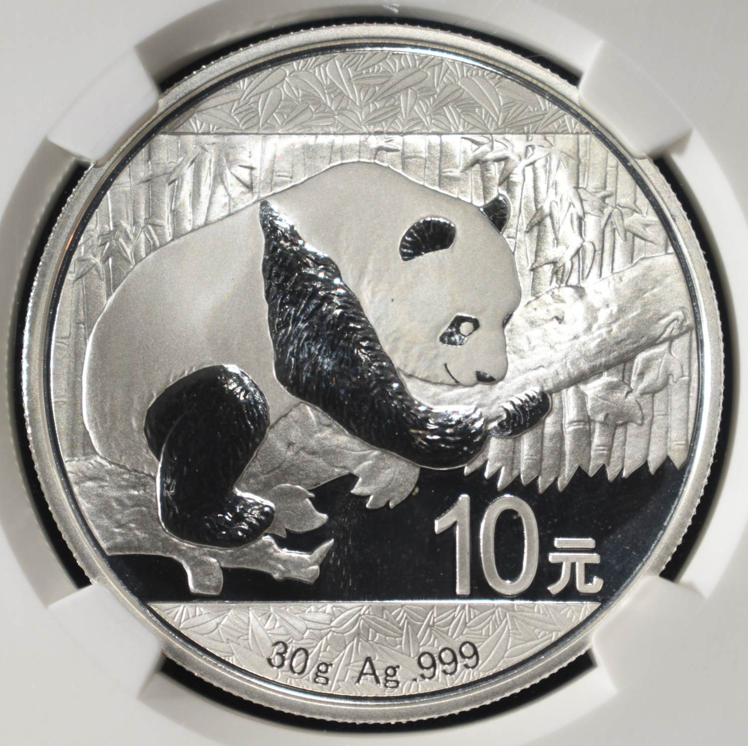 2016 CHINA$10Y 30G SILVER PANDA MS70 NGC