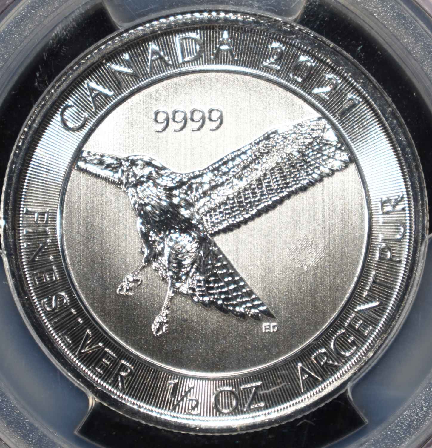 2021 CANADA RED TAILED HAWK 1/2 OZ SLVER PCGS MS69