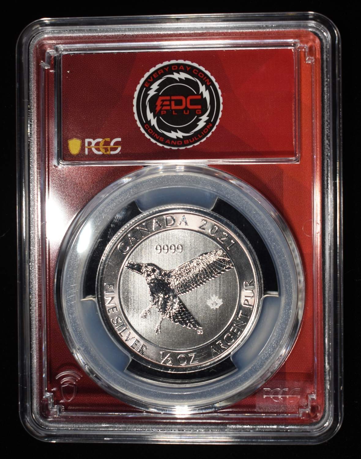 2021 CANADA RED TAILED HAWK 1/2 OZ SLVER PCGS MS69
