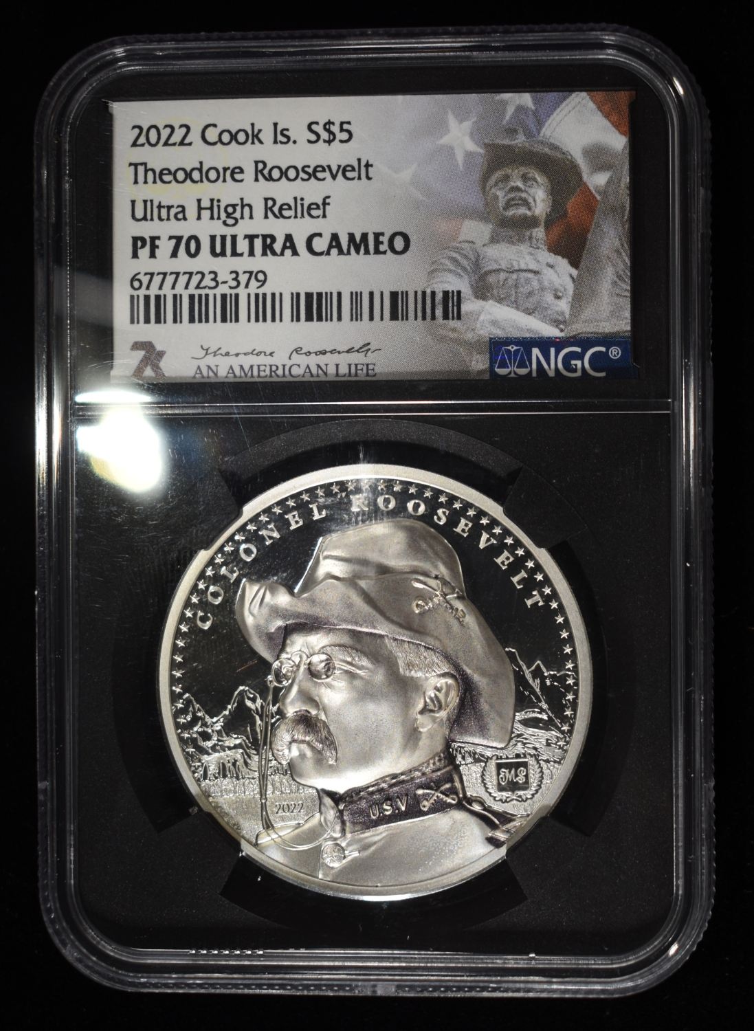 2022 COOK ISLANDS ROOSEVELT NGC PF70 ULTRA CAMEO