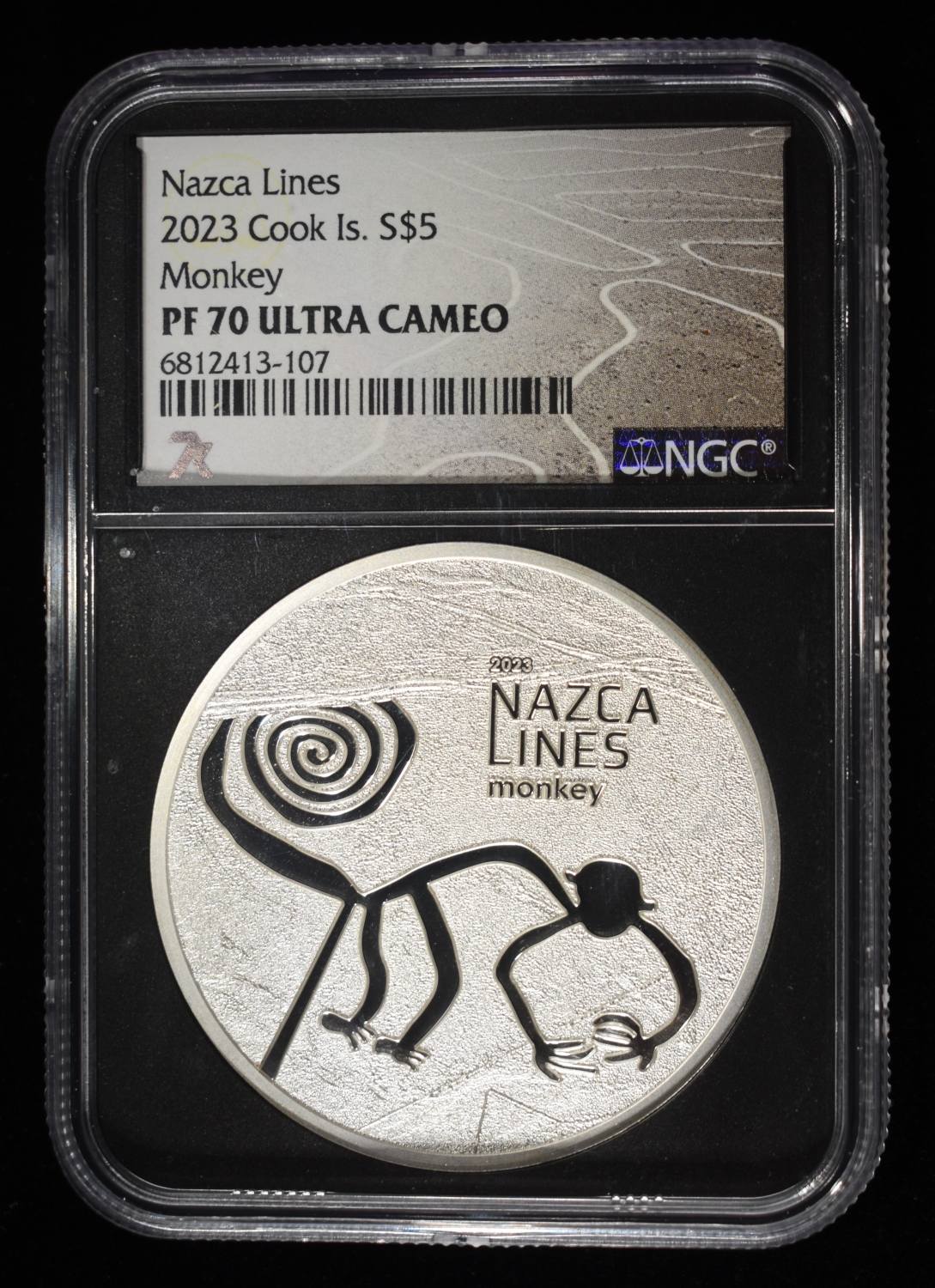 2023 COOK IS. NAZCA LINES MONKEY NGC PF-70 UCAM